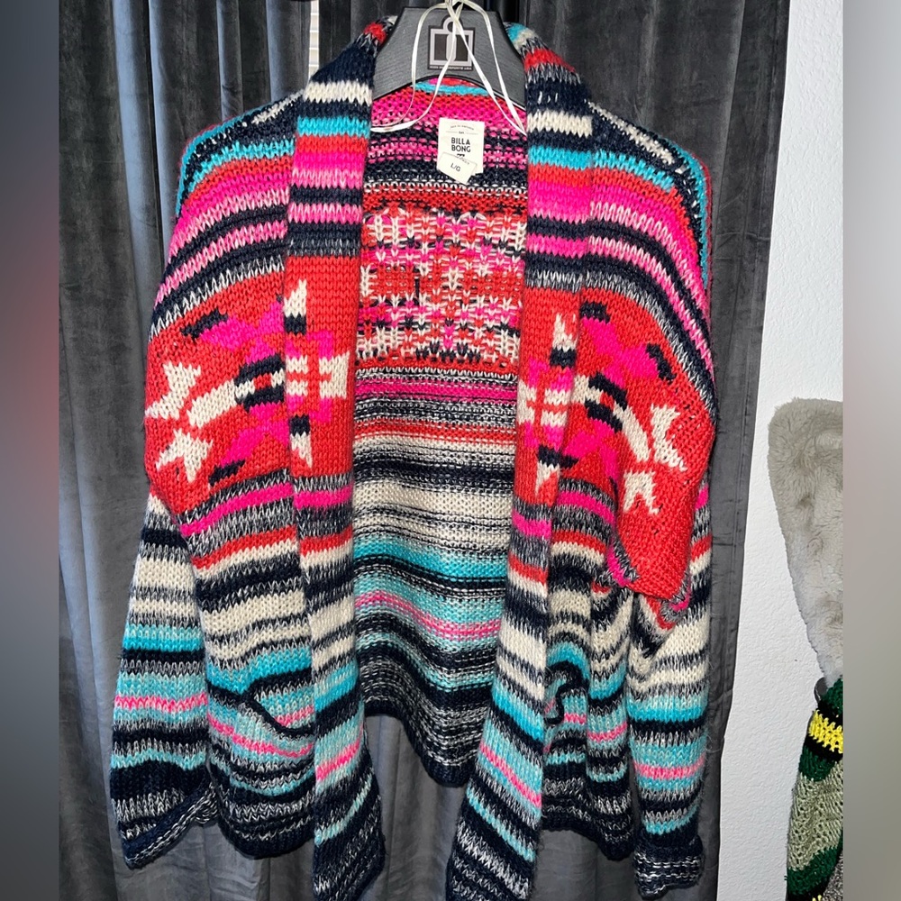 Billabong Multicolor Striped Cardigan